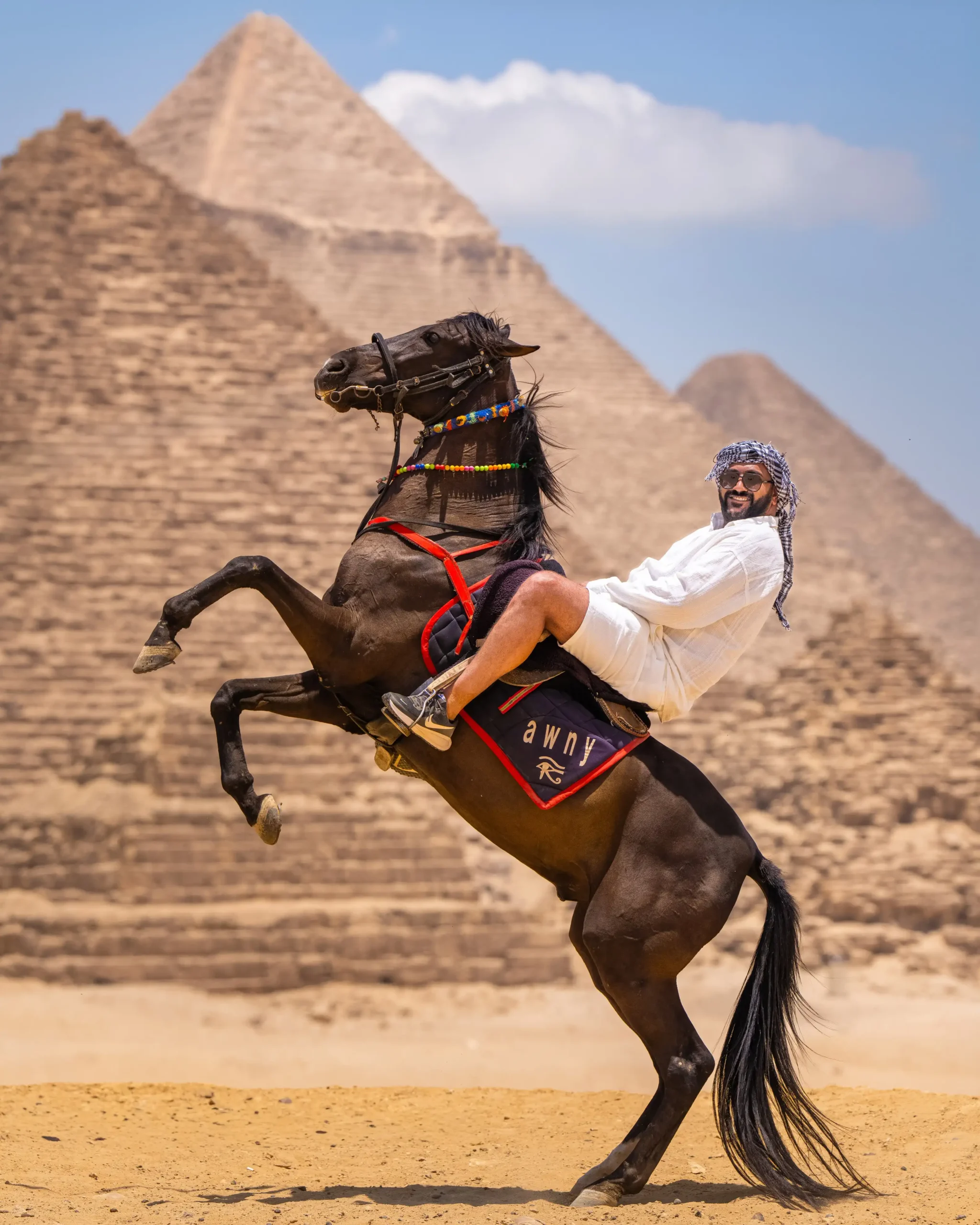 Giza Pyramids Photoshoot & tour with Jumping Horse, Camel, Sphinx