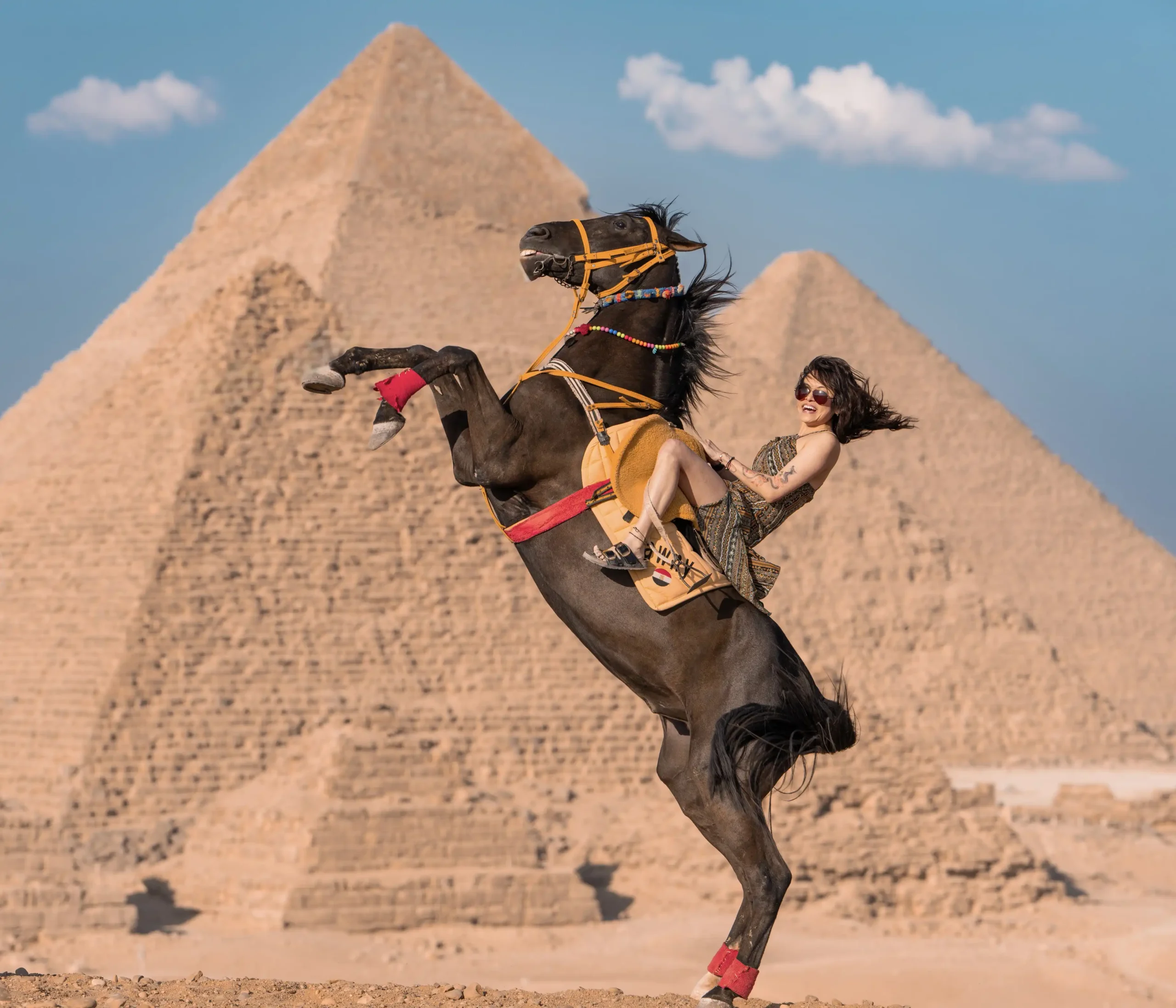 Giza Pyramids Photoshoot & tour with Jumping Horse, Camel, Sphinx